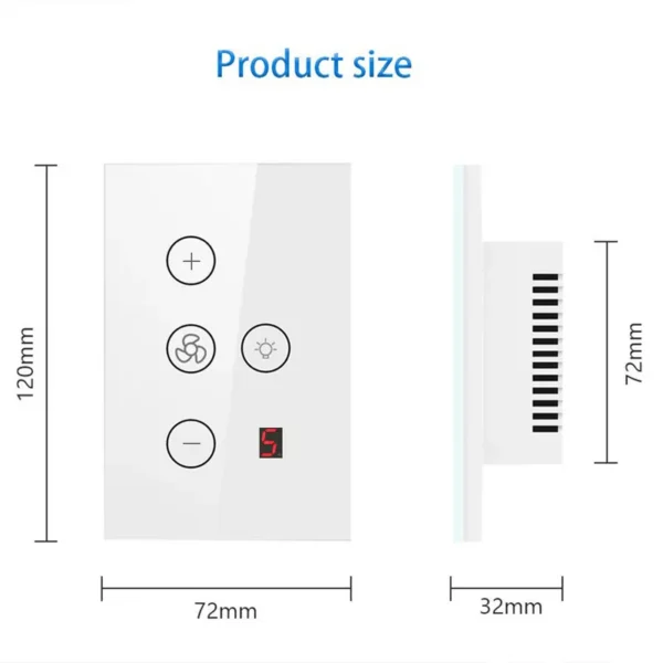 Touch Switch for Fan, JRUMP, Wall - view 4