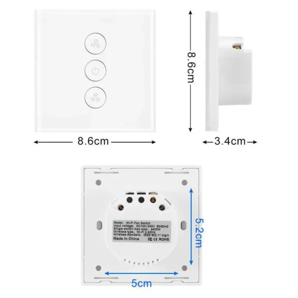 Touch Switch Glass Panel, Wall, Electric - view 2