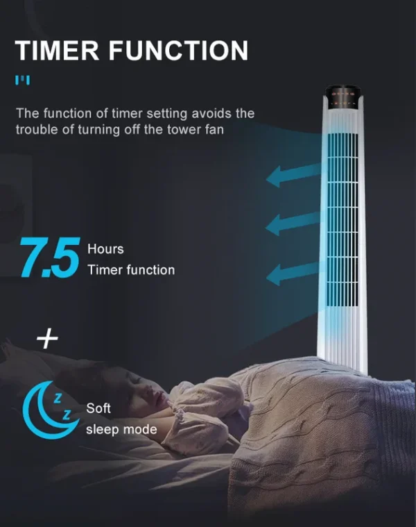 Tower Fan, 36", Plastic - view 4