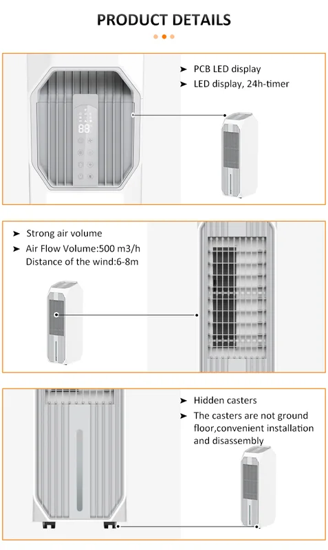 Tower Fan, LED, 7L, Portable - view 5