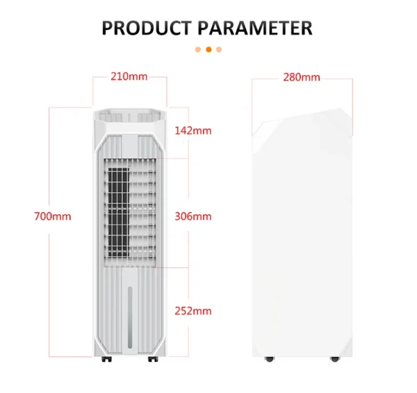 Tower Fan, LED, 7L, Portable - view 6