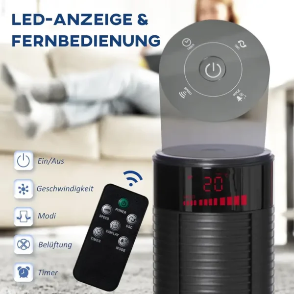 Tower Fan, Plastic, 45W(0.06hp) - view 5