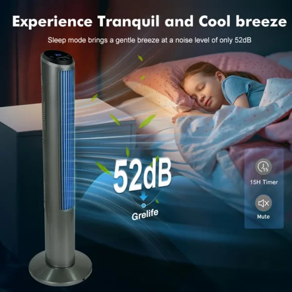 Tower Pedestal Fans, 50dB, Plastic - view 3