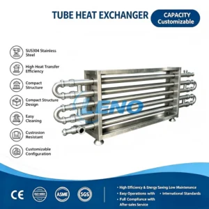 Tubular Heating Cooling Condenser, Stainless, Steel