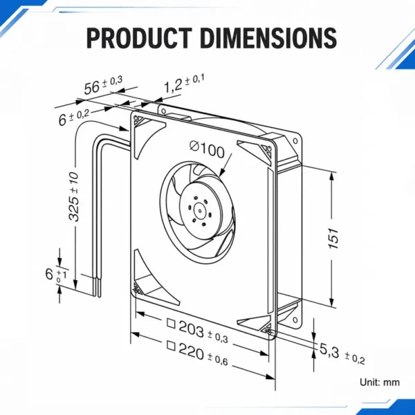Turbine Blower, 48V, 0.40A, 19W, 5V - view 3