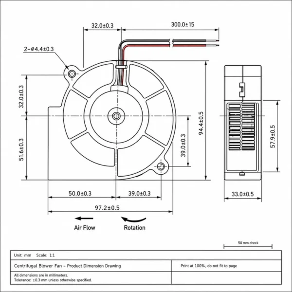 Turbine Blower, 9733, RPM, Centrifugal, 12V - view 6