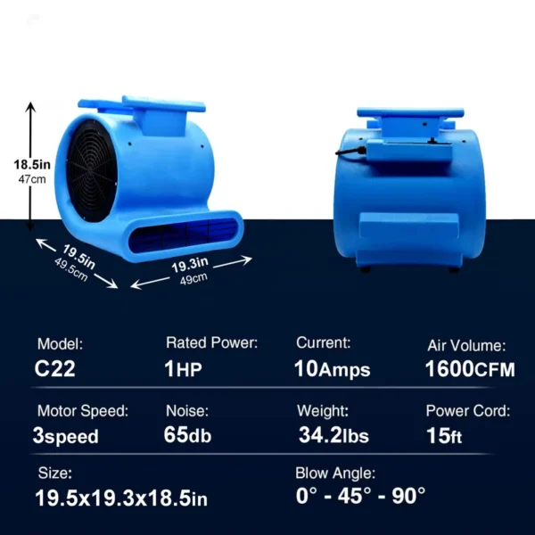 Turbo Blower, CFM, 50Hz, 60Hz - view 3