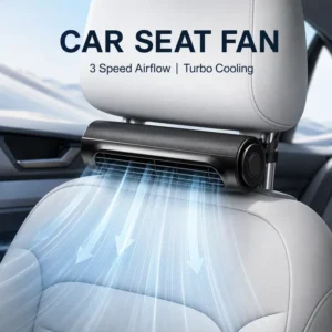 Turbo Car Seat Fan, 3-speed, USB