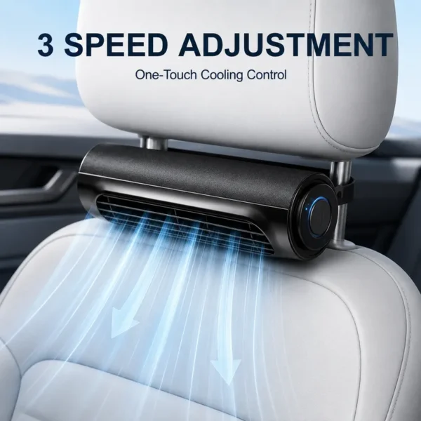 Turbo Car Seat Fan, 3-speed, USB - view 4