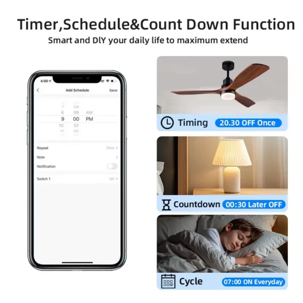 Tuya Wifi Smart Fan, UBARO, 86mm - view 6