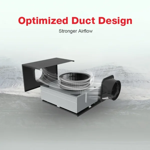 Ultra-silent Duct Fan, 120V, Plastic - view 2