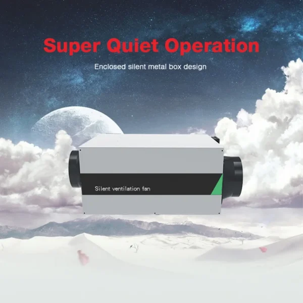 Ultra-silent Duct Fan, 120V, Plastic - view 3