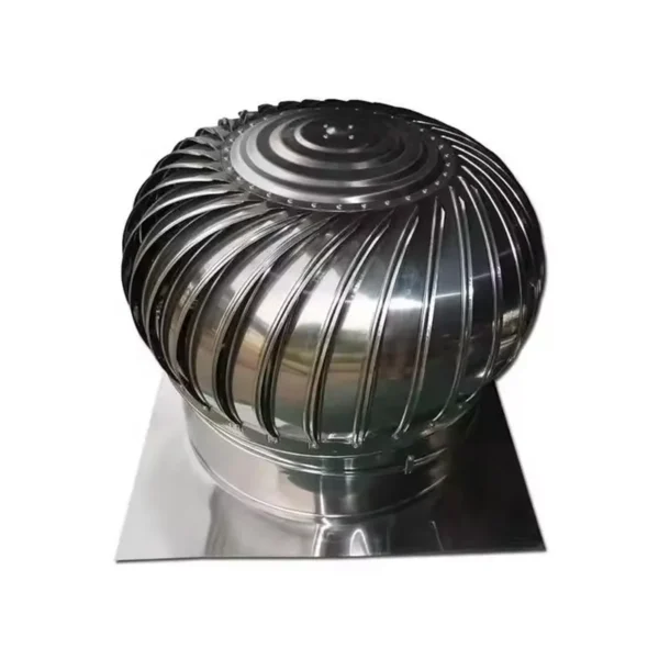 Unpowered Roof Axial Fan, Wall, Battery, Stainless Steel - view 2
