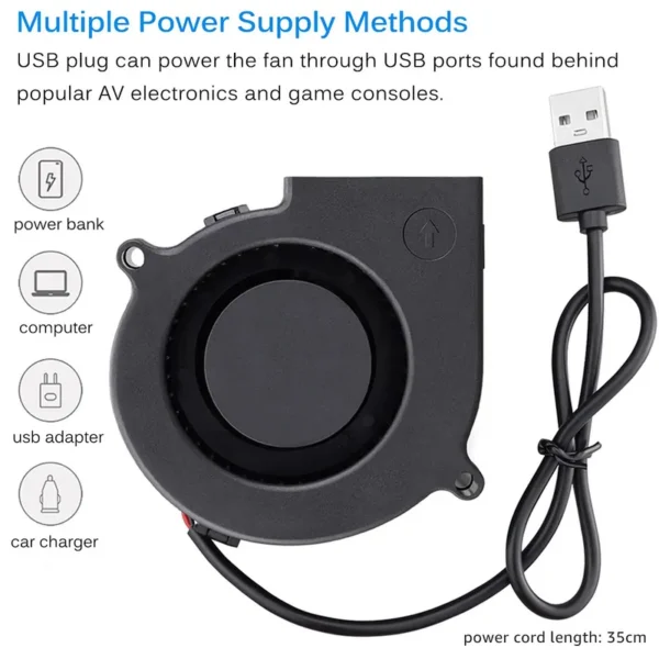 Usb Blower, 7530, 75mm, 30mm, 5V - view 2