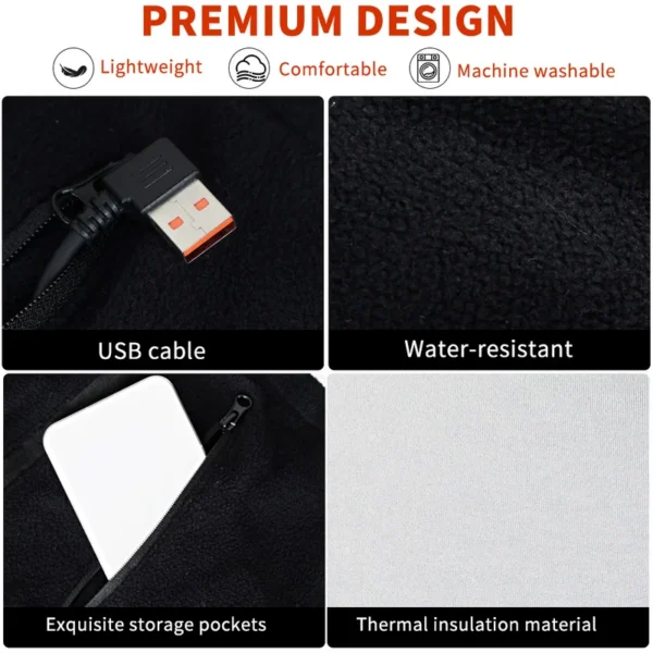 Usb Charging Battery Warmer, Polar fleece - view 4