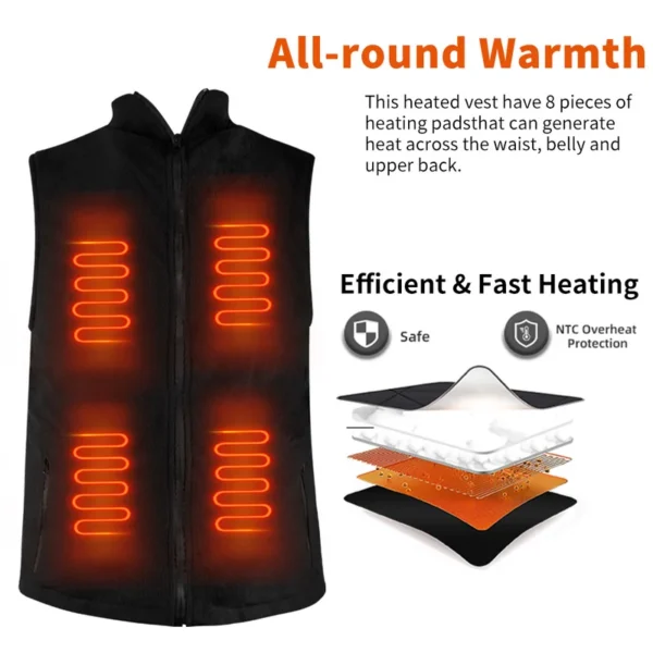 Usb Charging Battery Warmer, Polar fleece - view 6