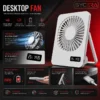 Usb Desk Fan, Portable, 2000mAh - view 2
