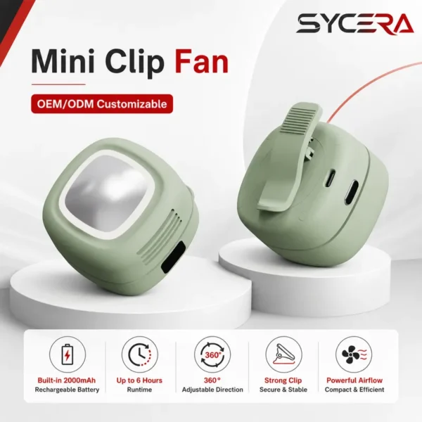 Usb Mini Fan, 6Hrs, Portable, 360°