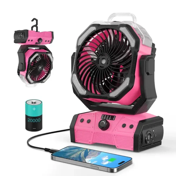Usb Mini Fan, LED, 20000mAh - view 4
