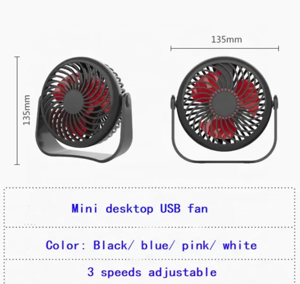 Usb Rechargeable Fan, 360, Portable - view 5