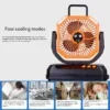 USB Rechargeable Misting Fan Air Cooler with Remote Control 3-Hole Spray Brushless Motor f - view 4