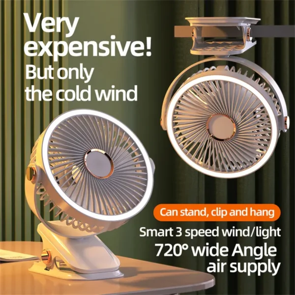 Usb Small Fan, LED, Portable - view 2