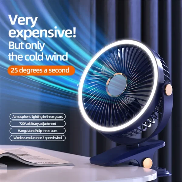Usb Small Fan, LED, Portable - view 4
