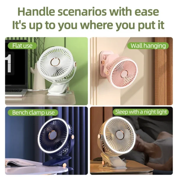 Usb Small Fan, LED, Portable - view 5