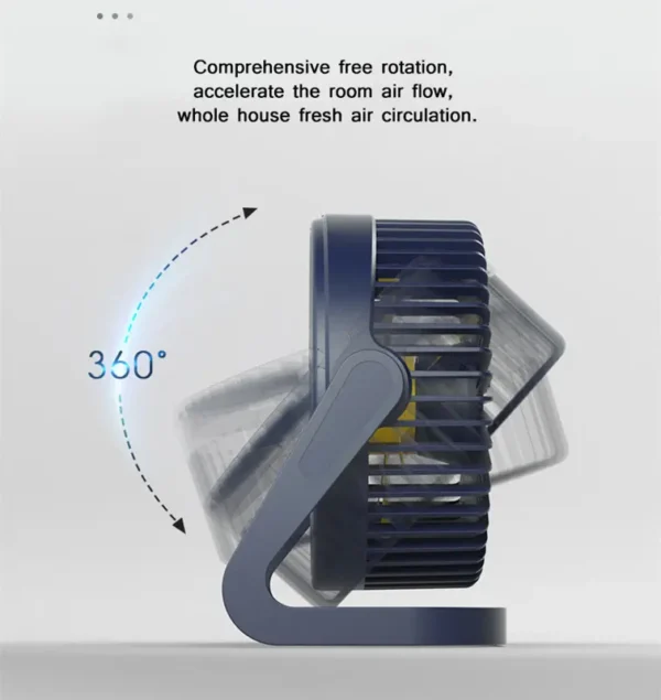 Usb Small Fan, USB+ Battery, Plastic - view 4