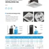 Use Air Ventilation Fan, ABS, Ceiling - view 2