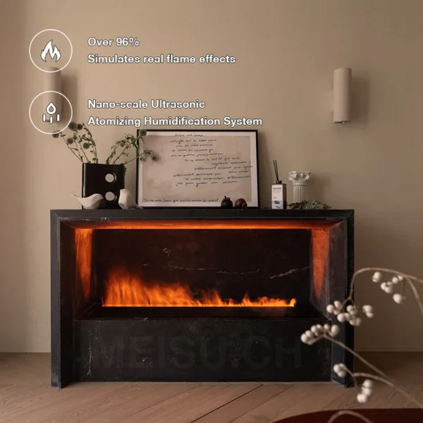 Vapor Fire Steam Fireplace, MEISU-CH, 1000mm, 3D, WIFI - view 3