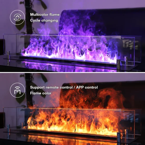 Vapor Fire Steam Fireplace, MEISU-CH, 1000mm, 3D, WIFI - view 4