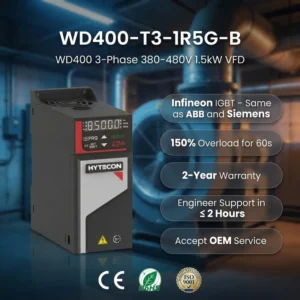 Vector Control Wd400-t3-1r5g-b Pump, HYTECON, 2HP, 380V, 1.5kW
