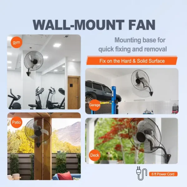 Velocity Wall Mount Fan, 18-Inch, 4000, CFM - view 4