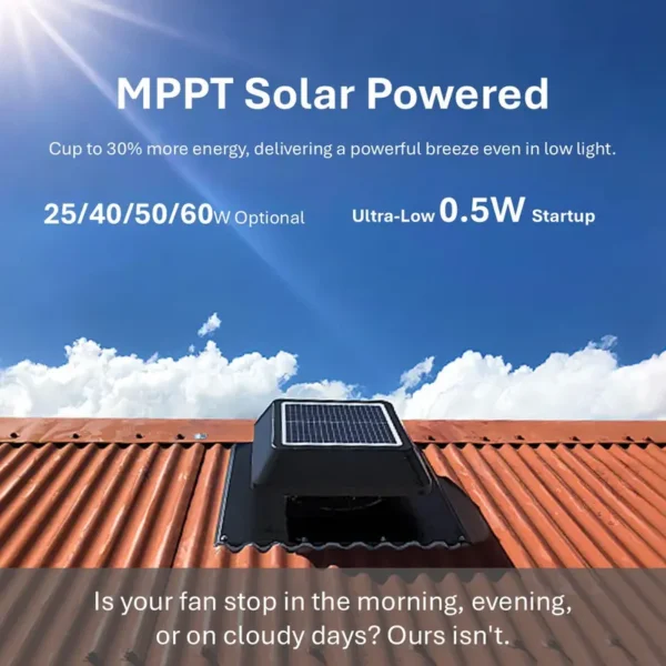 Vent Heat Extractor, 25W, IP68, Solar, Brushless - view 4