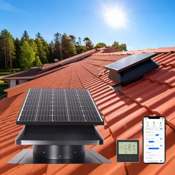 Vent Heat Extractor, 40W, 14'', IP68, Solar