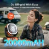 Ventilador Camping Fan, F6, 20000mAh, Portable, LED - view 2