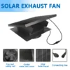 Ventilation Attic Exhaust Fan, Solar, Roof, 25W, 12V - view 5