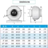 Ventilation Centrifugal Duct Fan, 4", 5", 6", 8" - view 3