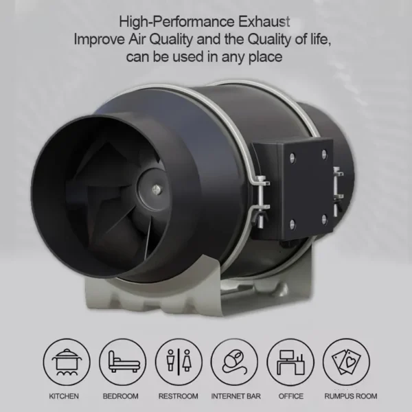 Ventilation Duct Fan, 402, CFM, 10-speed - view 4