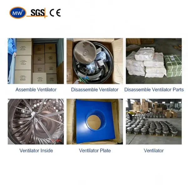 Ventilation Fan, 360mm, Stainless, Steel, Roof - view 3