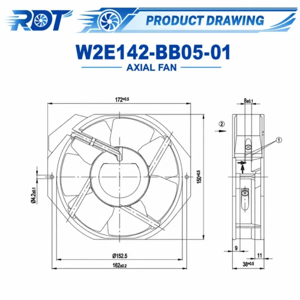 Ventilation Fan, W2E142-BB05-01, HVAC - view 3