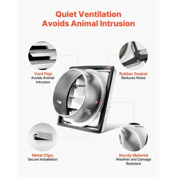 Ventilation Fan, Wall, Stainless, Steel - view 5