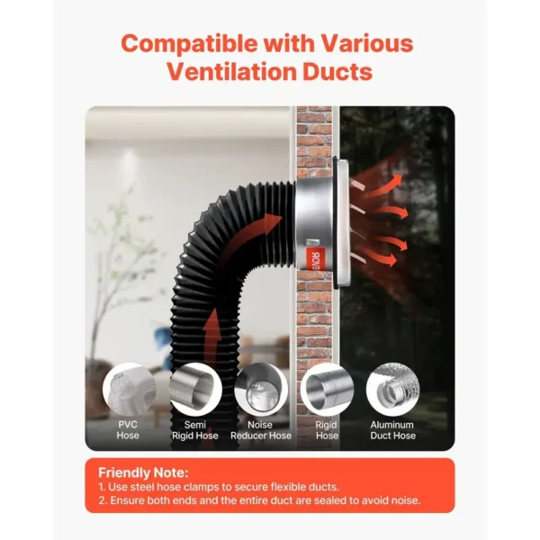 Ventilation Fan, Wall, Stainless, Steel - view 6