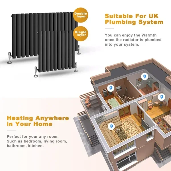 Vertical Designer Radiator, Steel, HVAC - view 4