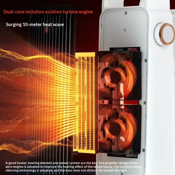 Vertical Fan, PTC, 2000W - view 3