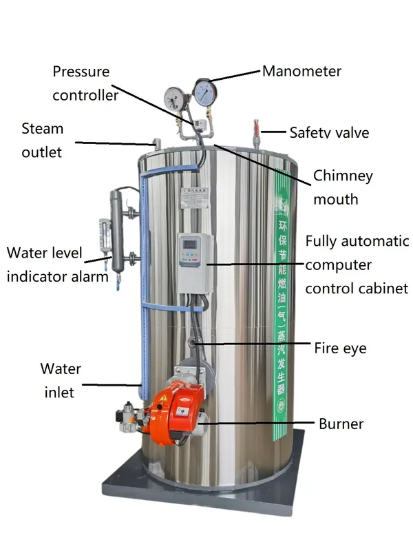 Vertical Fire Tube, LHS, Stainless Steel, Natural Circulation - view 2