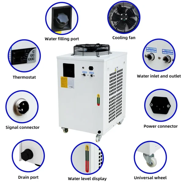 Vietnam Co2 Laser Chiller, LQE-6100, AC 1PH 220V, 500 W - view 5