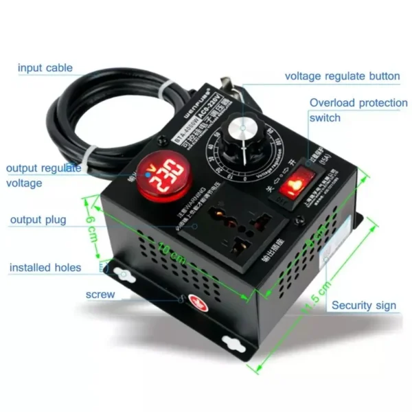 Voltage Converter Transformer Motor, 220V, 4000W - view 2