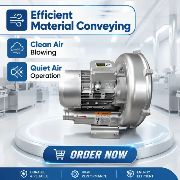 Vortex Ring Regenerative Blower, 2.2KW, Plastic